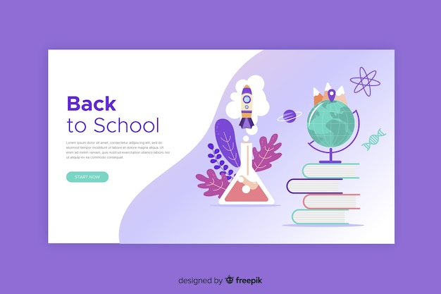 Back to school landing page