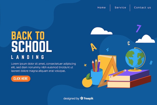 Back to school landing page