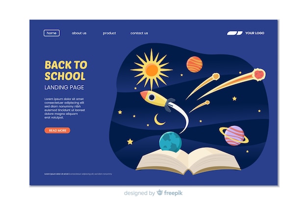 Back to school landing page