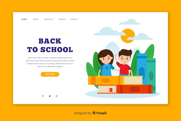 Back to school landing page