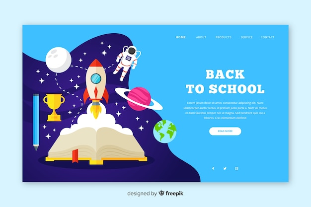 Back to school landing page