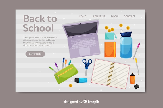 Back to school landing page