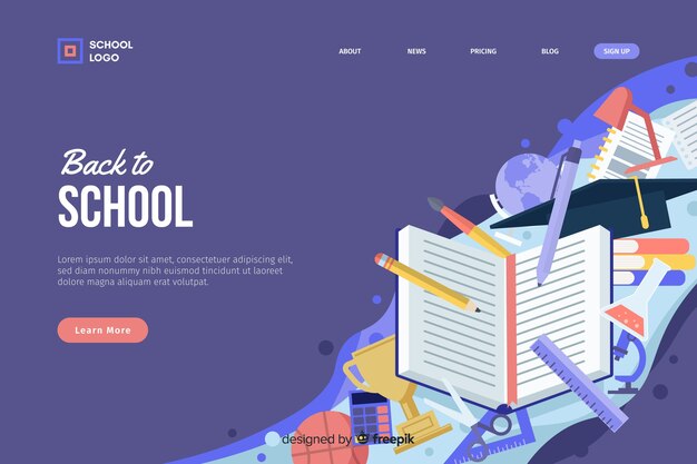 Back to school landing page