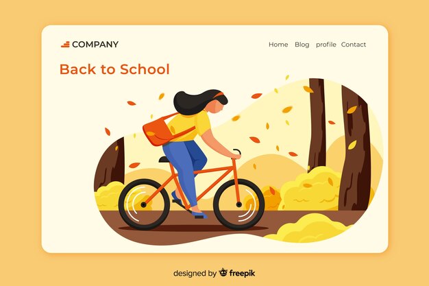 Back to school landing page