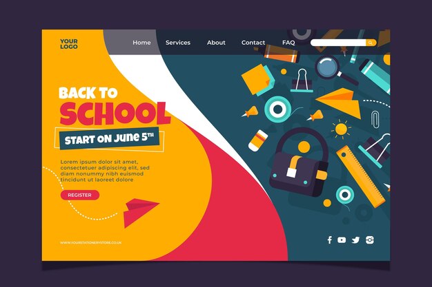 Back to school landing page