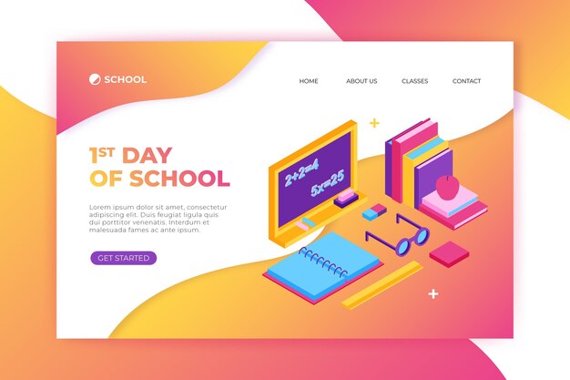 Back to school landing page