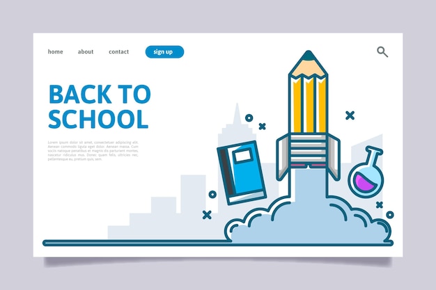 Back to school landing page