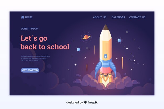 Back to school landing page