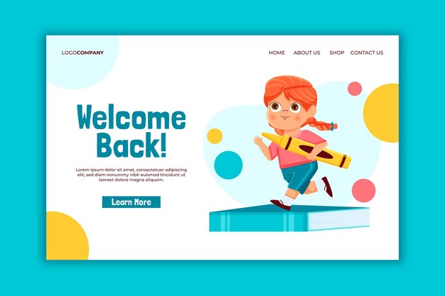 Back to school landing page