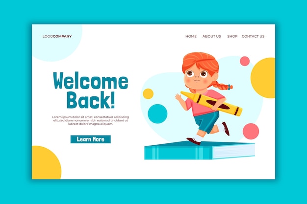 Back to school landing page