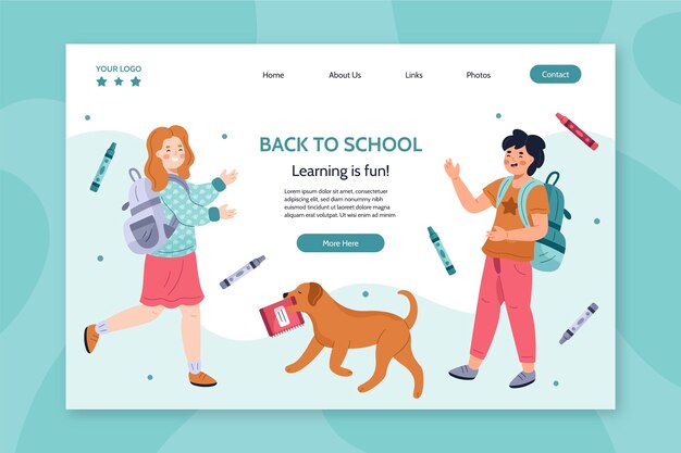 Back to school landing page