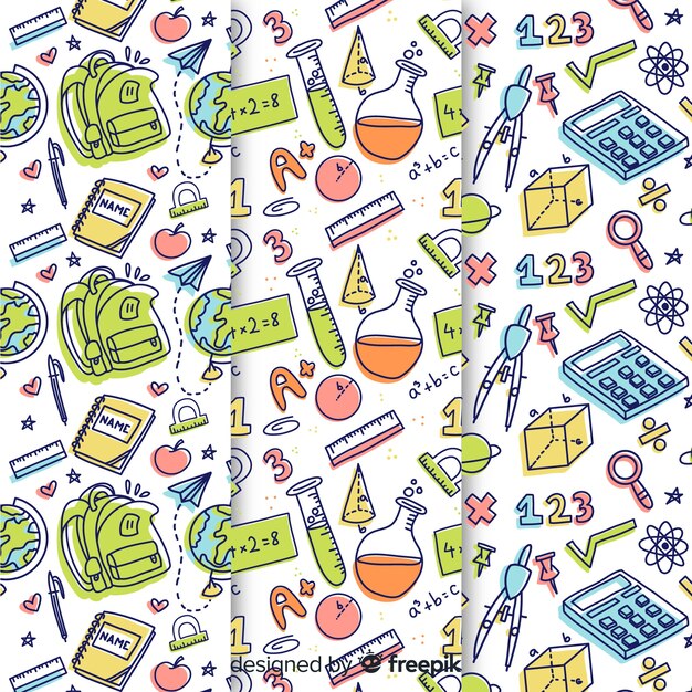 Back to school pattern collection