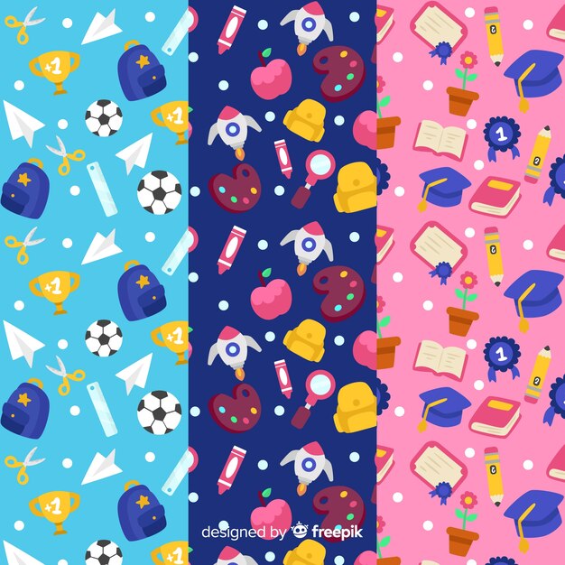 Back to school pattern collection