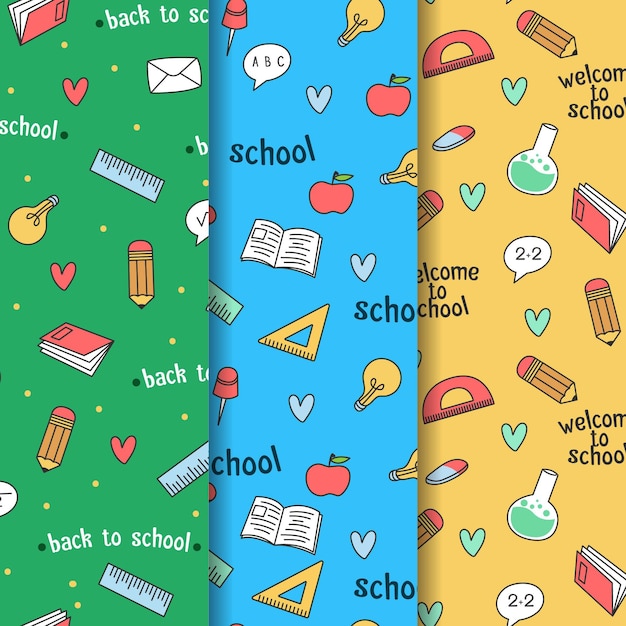 Back to school pattern collection