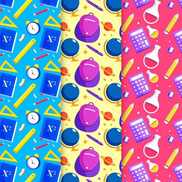 Back to school pattern collection