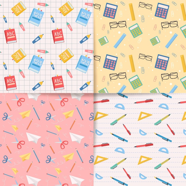 Back to school pattern collection