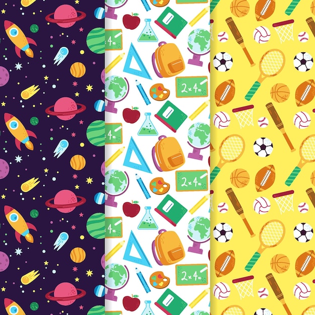 Back to school pattern collection