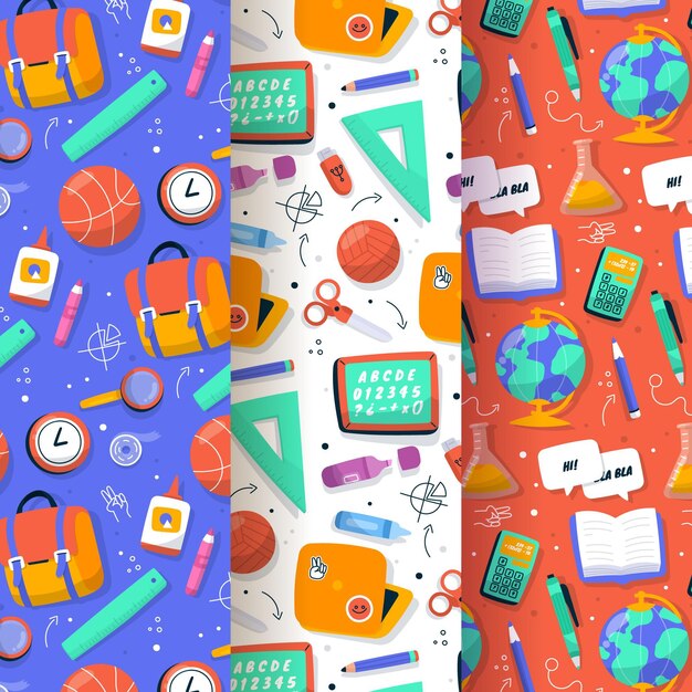 Back to school pattern collection