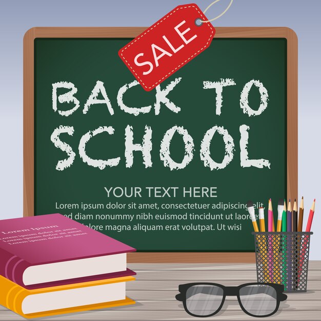 Back to school sale background