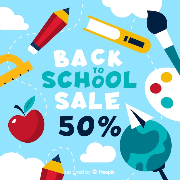 Back to school sale banner