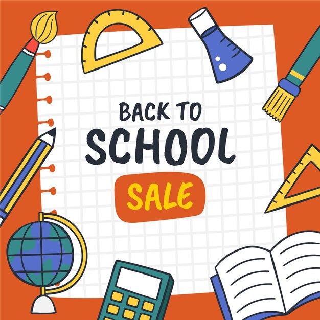 Back to school sales banner