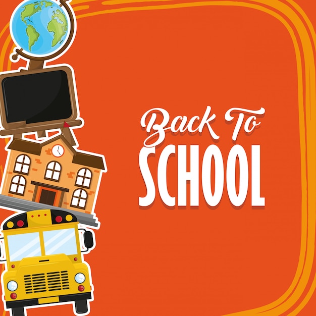 Free Vector back to school season card