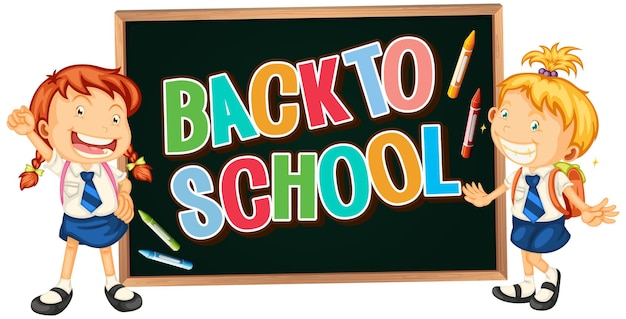 Free Vector back to school sign theme