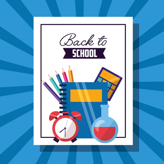 Back to school supplies poster