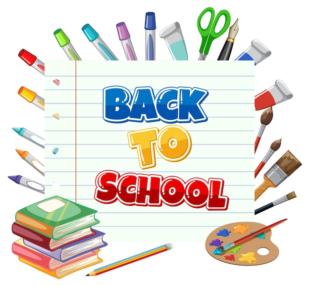 Free vector back to school supplies