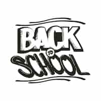 Free vector back to school typography icon isolated