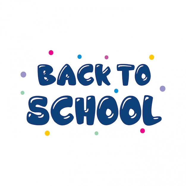 Back to school typography with white background and creative design