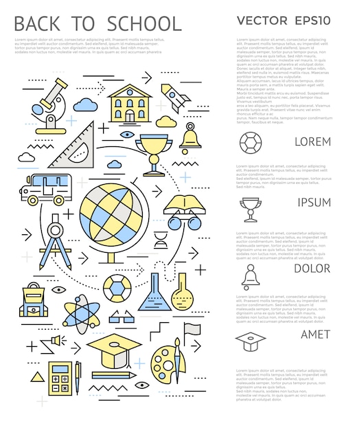 Free Vector back to school vertical concept