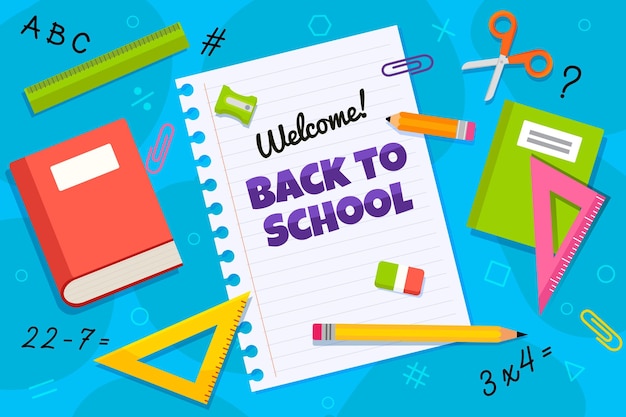 Free Vector back to school wallpaper