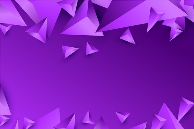 Background 3d triangle design in vivid violet tones