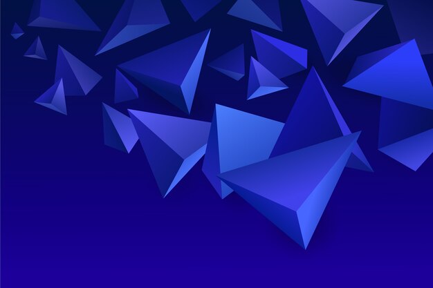 Background 3d triangle with vivid colors