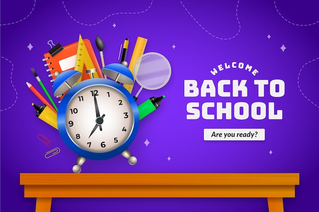 Free vector background for back to school season