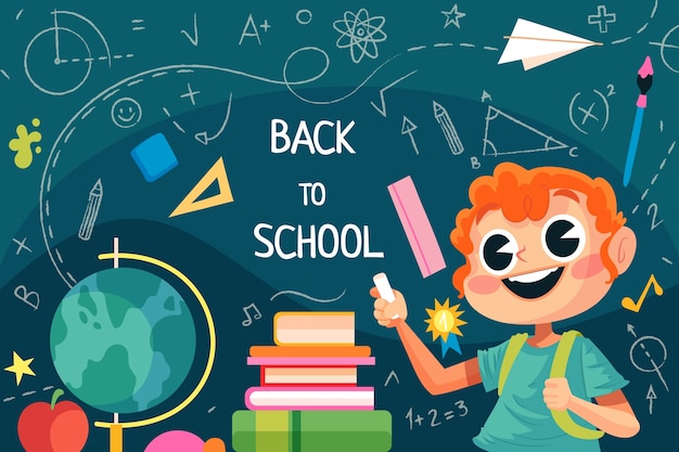 Free vector background for back to school season