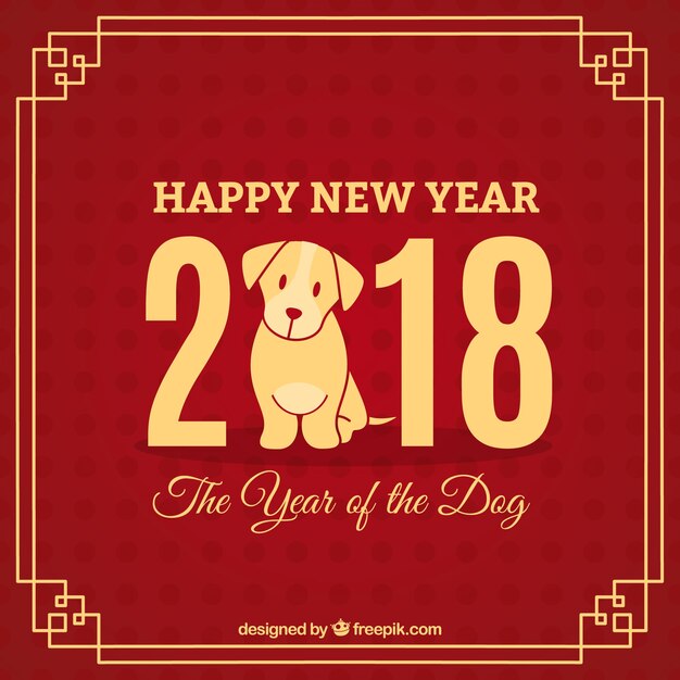 Background for chinese new year with cute dog