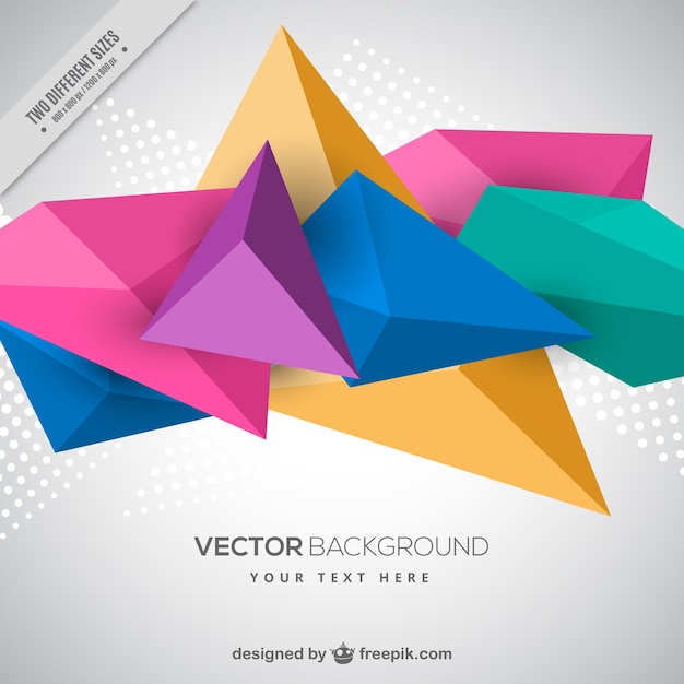 Background of colored polygonal shapes