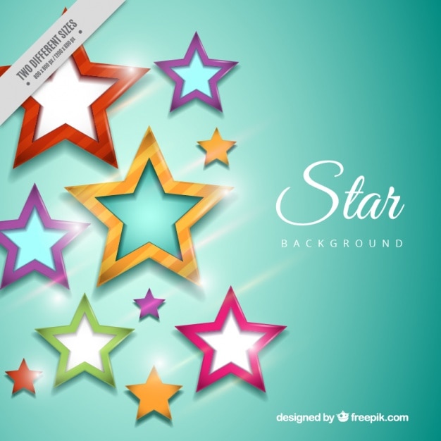 Free Vector background of colored stars