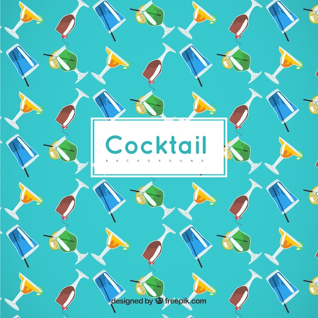 Background of colorful cocktails