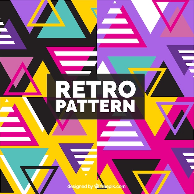 Free vector background of colorful patterns with triangles