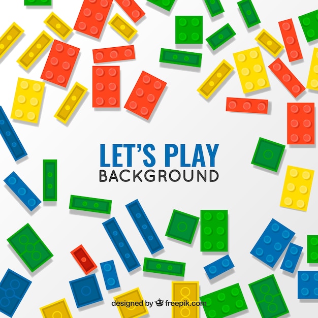 Free Vector background of colorful play pieces