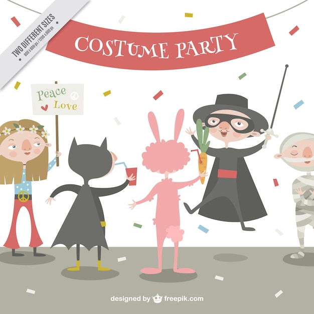 Free Vector background of costume party