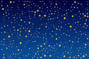 Free vector background design with bright stars