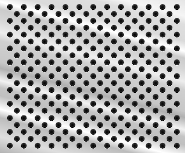 Background in form of aluminum sheet with holes