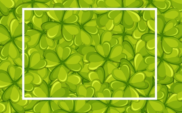 Background frame with green leaves