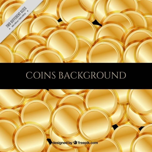 Free vector background full golden coins