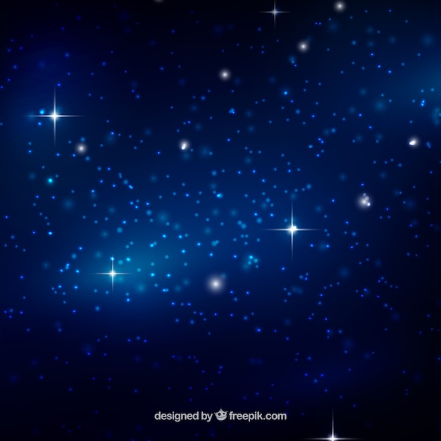 Free Vector background of galaxy in blue tones