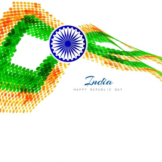 Background of Indian republic day in halftone style